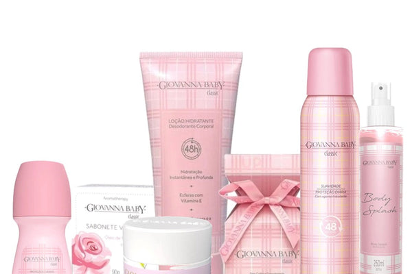 Kit Giovanna Baby Classic 7 itens — desodorantes creme, roll-on, aerossol e body splash