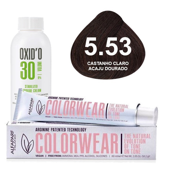 Kit Tonalizante Alfaparf Color Wear Marrons Quentes + Ox de Sua Preferência