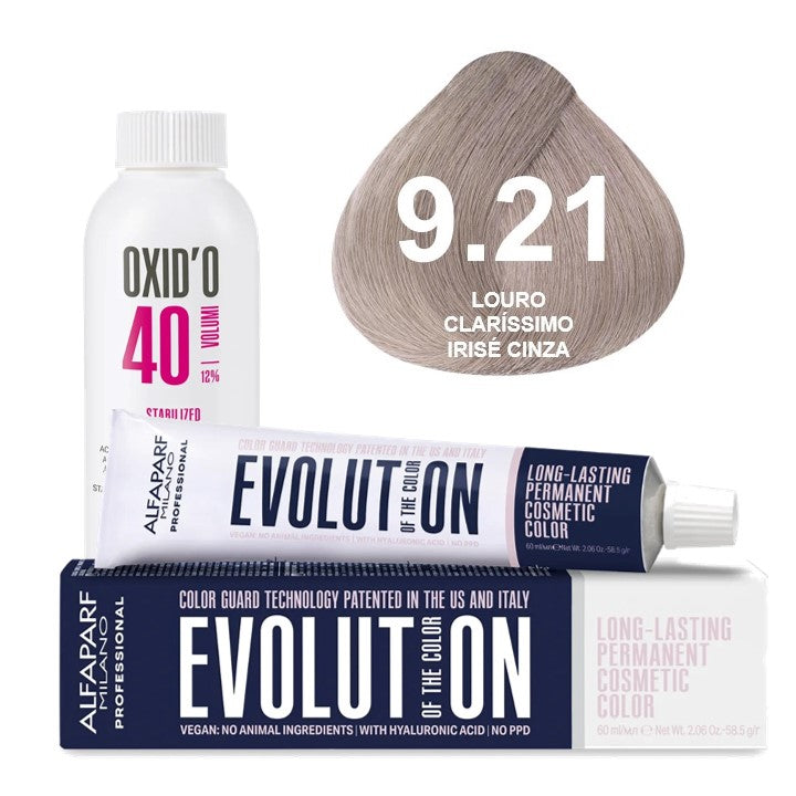 Kit Coloração Alfaparf Evolution Marrons Frios + Ox de Sua Preferência