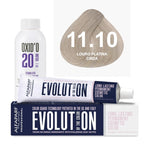 Kit Coloração Alfaparf Evolution Platinum + Ox de Sua Preferência