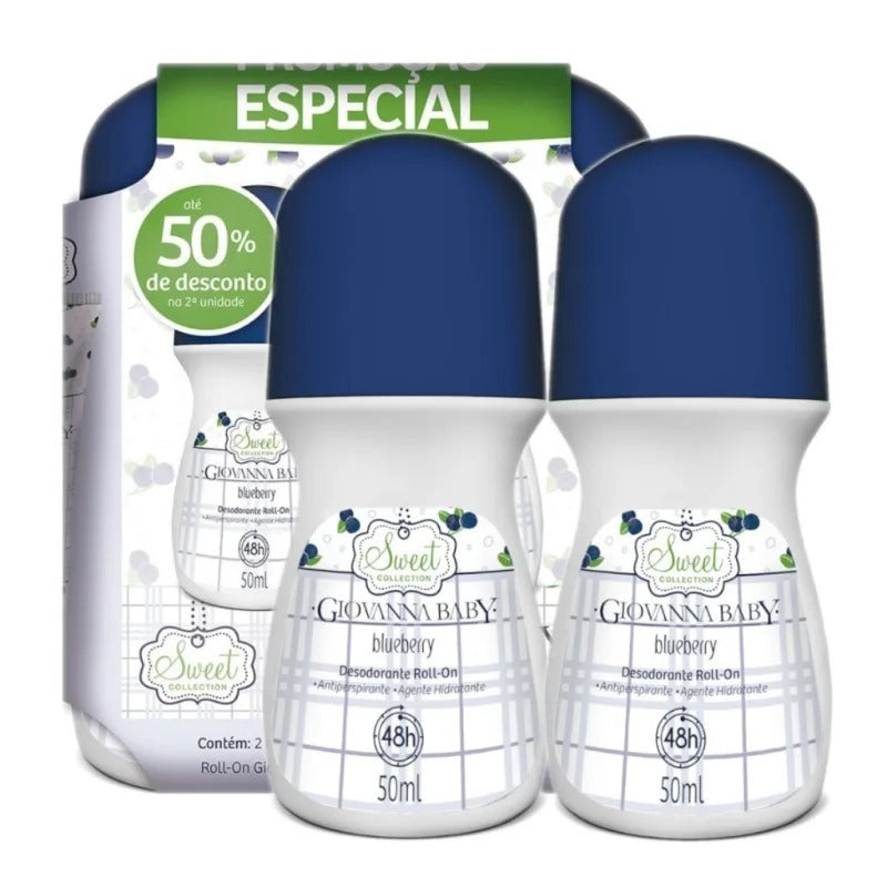 Kit 2 Desodorantes Roll-on Giovanna Baby 50ml. Escolha sua Fragrância.