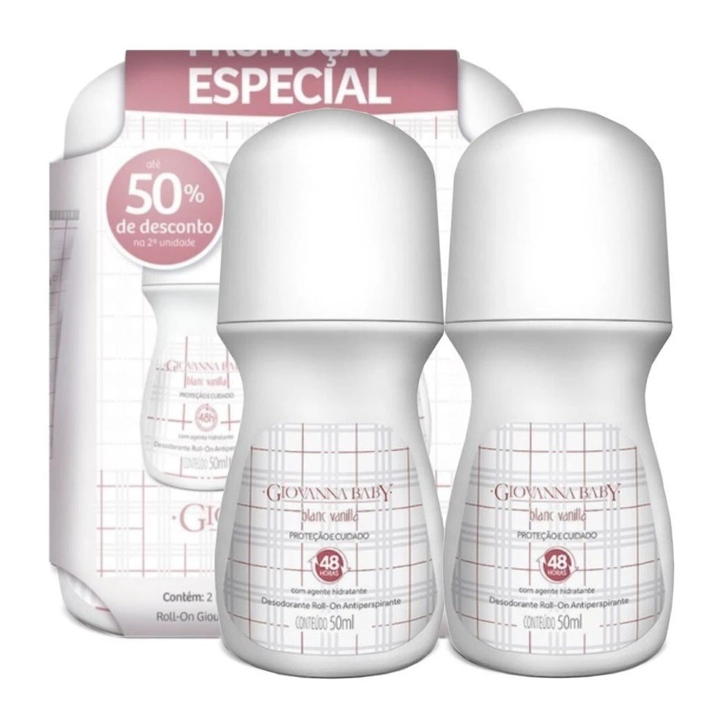 Kit 2 Desodorantes Roll-on Giovanna Baby 50ml. Escolha sua Fragrância.