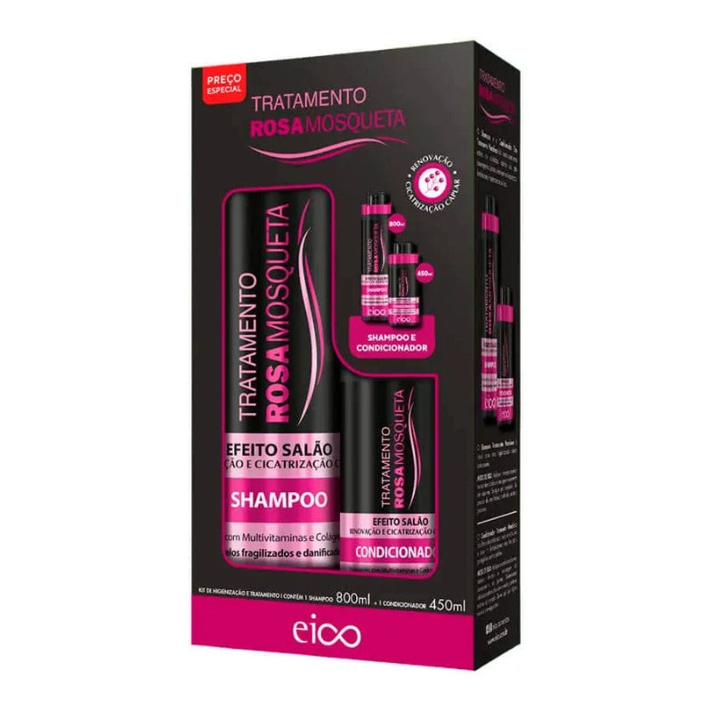 Kit Eico Shampoo 800ml + Condicionador 450ml. Escolha o seu.