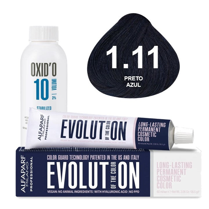 Kit Coloração Alfaparf Evolution Marrons Frios + Ox de Sua Preferência
