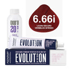 Kit Coloração Alfaparf Evolution Vermelhos + Ox de Sua Preferência