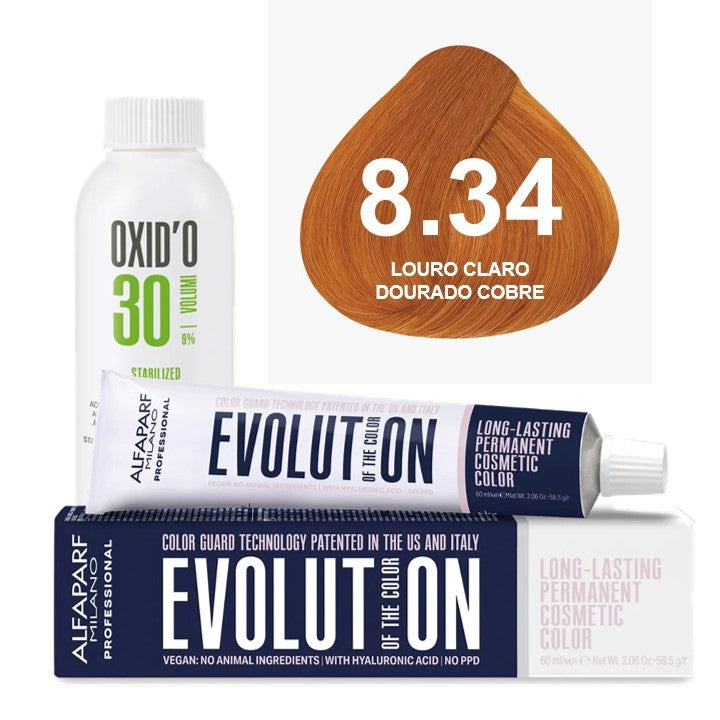 Kit Coloração Alfaparf Evolution Cobre + Ox de Sua Preferência