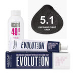 Kit Coloração Alfaparf Evolution Marrons Frios + Ox de Sua Preferência