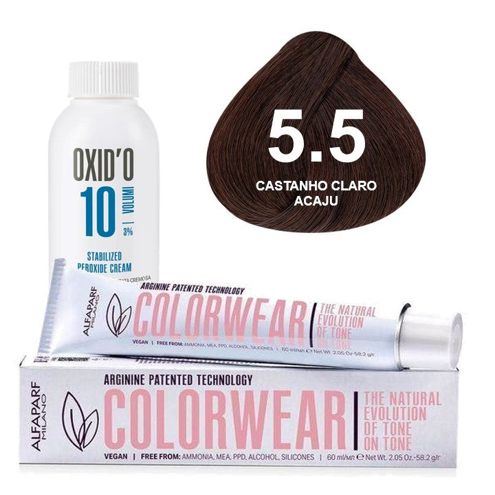 Kit Tonalizante Alfaparf Color Wear Marrons Quentes + Ox de Sua Preferência