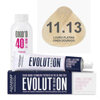 Kit Coloração Alfaparf Evolution Platinum + Ox de Sua Preferência