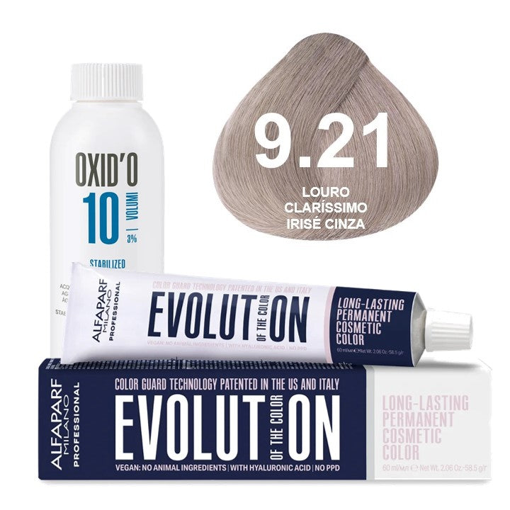 Kit Coloração Alfaparf Evolution Marrons Frios + Ox de Sua Preferência