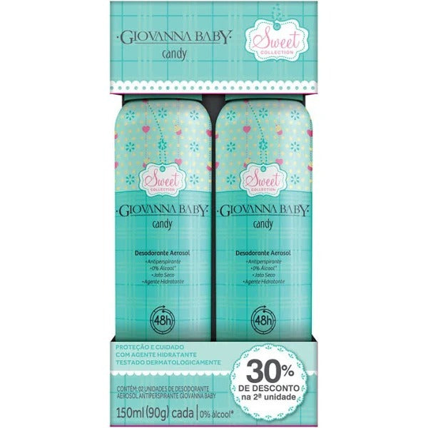 Kit Desodorante Aerosol Giovanna Baby 2 Unidades 150ml. Escolha sua Fragrância.