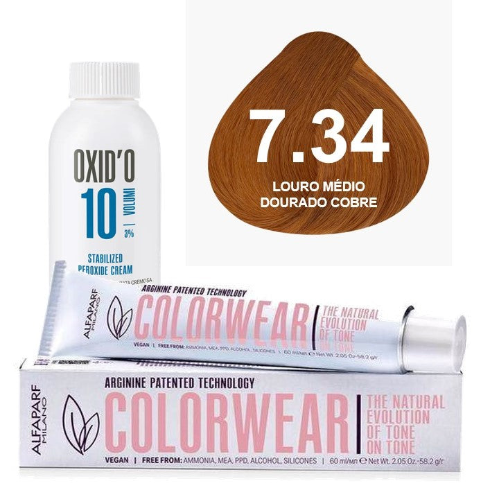Kit Tonalizante Alfaparf Color Wear Cobre + Ox de Sua Preferência
