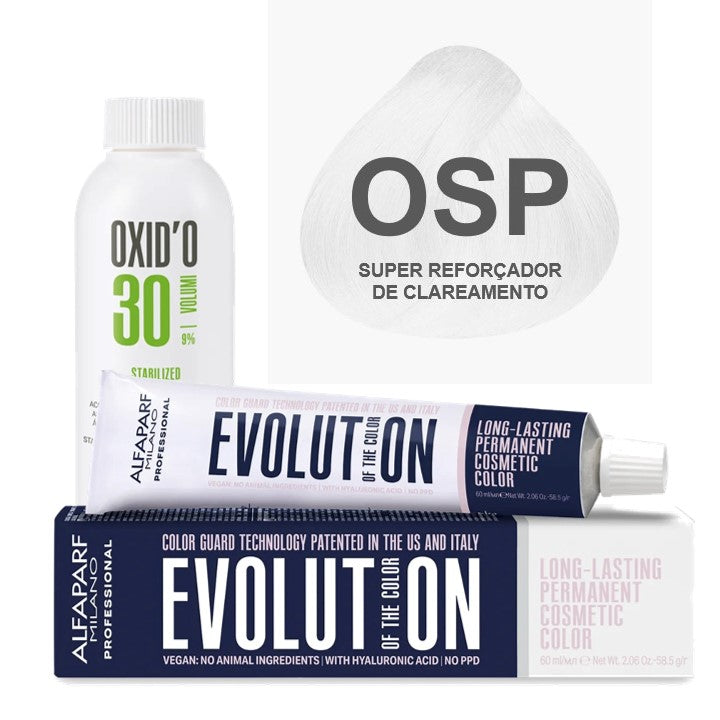 Kit Coloração Alfaparf Evolution Platinum + Ox de Sua Preferência