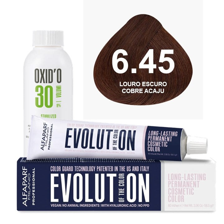 Kit Coloração Alfaparf Evolution Vermelhos + Ox de Sua Preferência