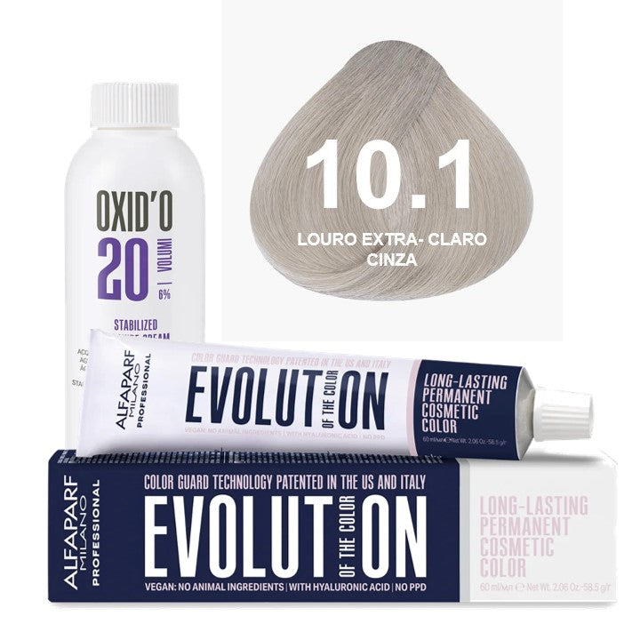 Kit Coloração Alfaparf Evolution Marrons Frios + Ox de Sua Preferência