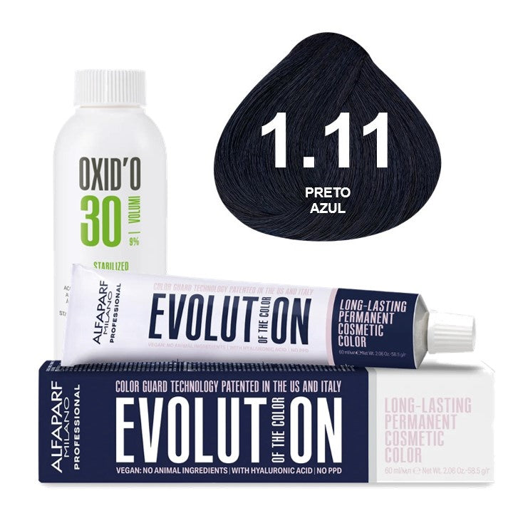 Kit Coloração Alfaparf Evolution Marrons Frios + Ox de Sua Preferência