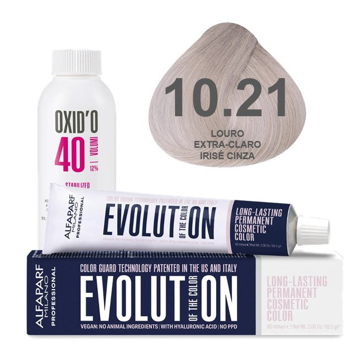 Kit Coloração Alfaparf Evolution Marrons Frios + Ox de Sua Preferência