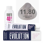 Kit Coloração Alfaparf Evolution Platinum + Ox de Sua Preferência
