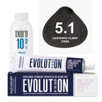 Kit Coloração Alfaparf Evolution Marrons Frios + Ox de Sua Preferência