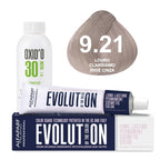 Kit Coloração Alfaparf Evolution Marrons Frios + Ox de Sua Preferência