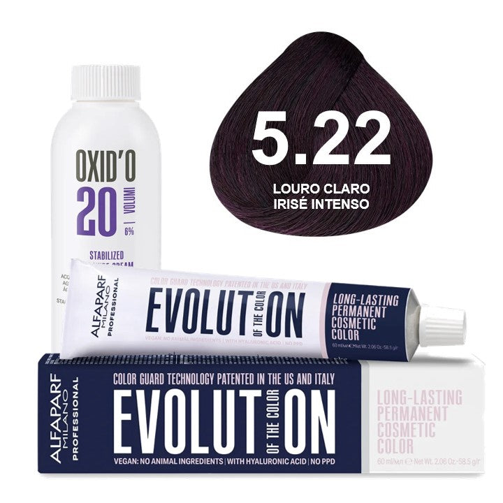 Kit Coloração Alfaparf Evolution Marrons Frios + Ox de Sua Preferência