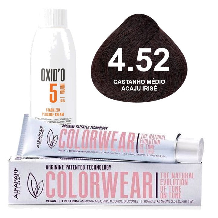 Kit Tonalizante Alfaparf Color Wear Marrons Quentes + Ox de Sua Preferência