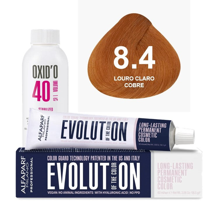 Kit Coloração Alfaparf Evolution Cobre + Ox de Sua Preferência