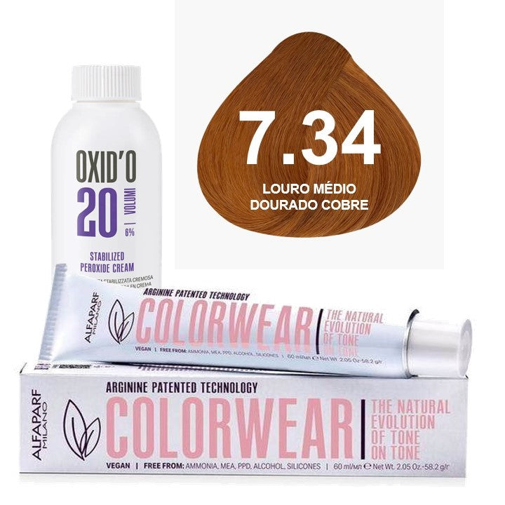 Kit Tonalizante Alfaparf Color Wear Cobre + Ox de Sua Preferência