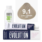 Kit Coloração Alfaparf Evolution Marrons Frios + Ox de Sua Preferência