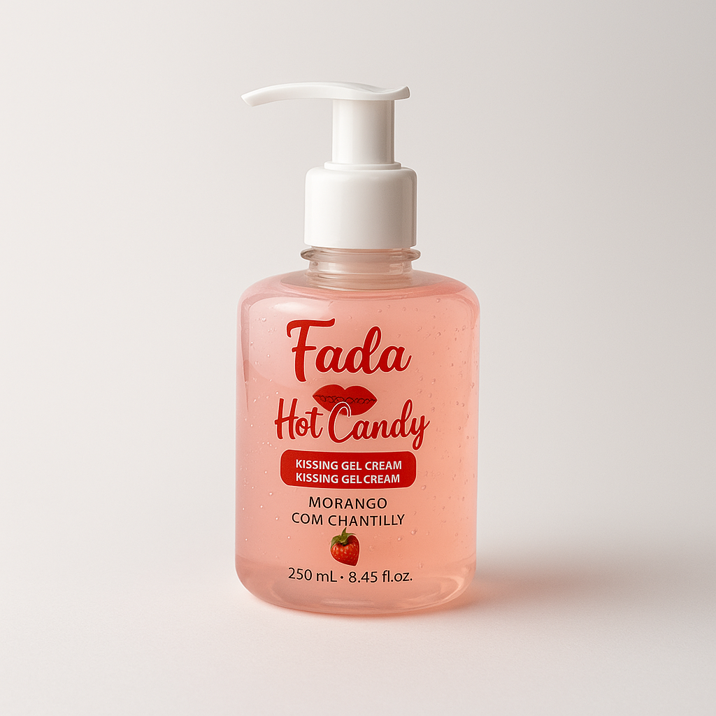 Gel Hidratante Corporal Beijável Hot Candy Morango c/ Chantilly 250g —  Fada Madrinha