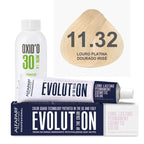 Kit Coloração Alfaparf Evolution Platinum + Ox de Sua Preferência