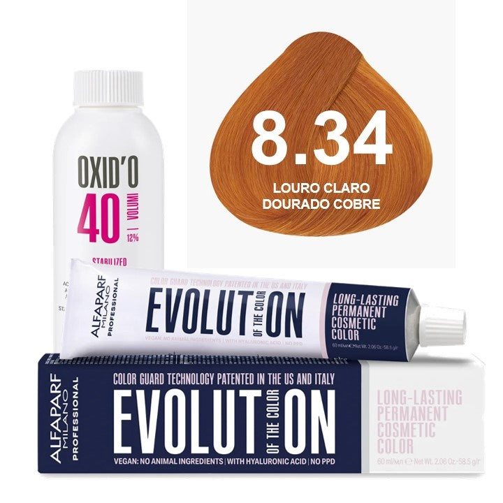 Kit Coloração Alfaparf Evolution Cobre + Ox de Sua Preferência