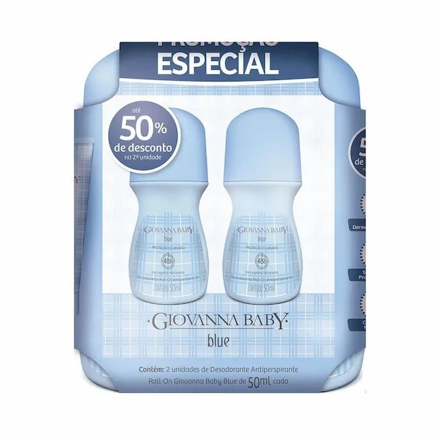 Kit 2 Desodorantes Roll-on Giovanna Baby 50ml. Escolha sua Fragrância.