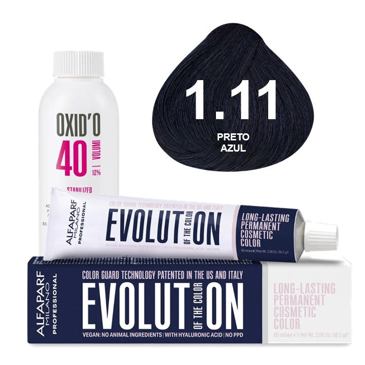 Kit Coloração Alfaparf Evolution Marrons Frios + Ox de Sua Preferência
