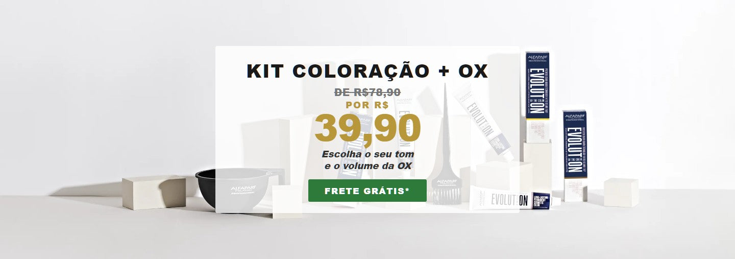 Banner Kit Coloracao Alfaparf OX R$39,90