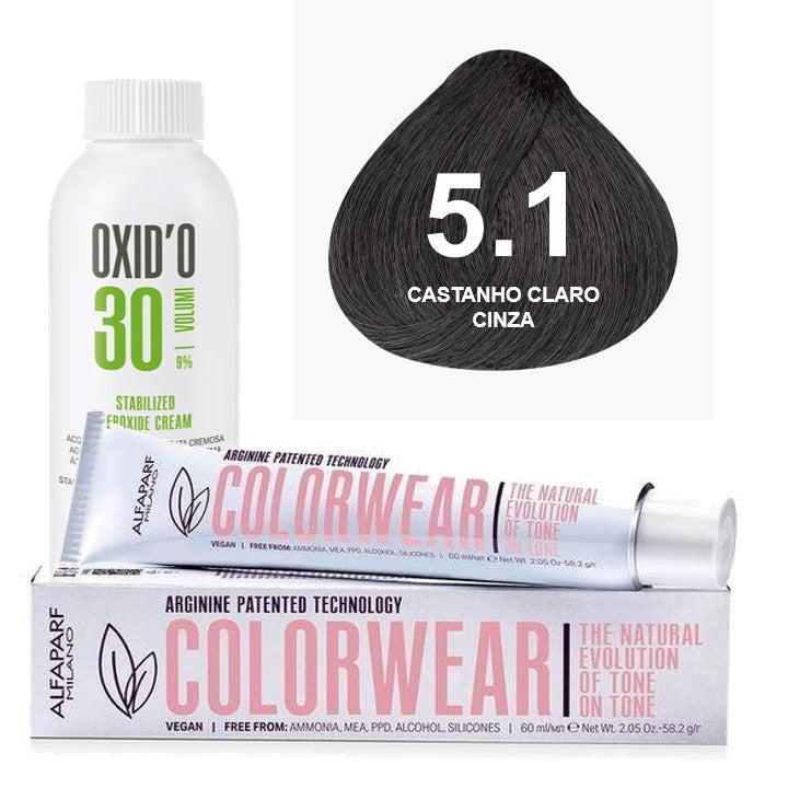 Kit Tonalizante Alfaparf Color Wear Marrons Frios + Ox de Sua Preferência