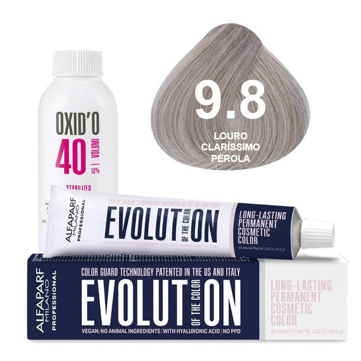Kit Coloração Alfaparf Evolution Marrons Frios + Ox de Sua Preferência