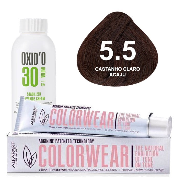 Kit Tonalizante Alfaparf Color Wear Marrons Quentes + Ox de Sua Preferência