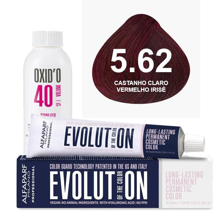 Kit Coloração Alfaparf Evolution Vermelhos + Ox de Sua Preferência