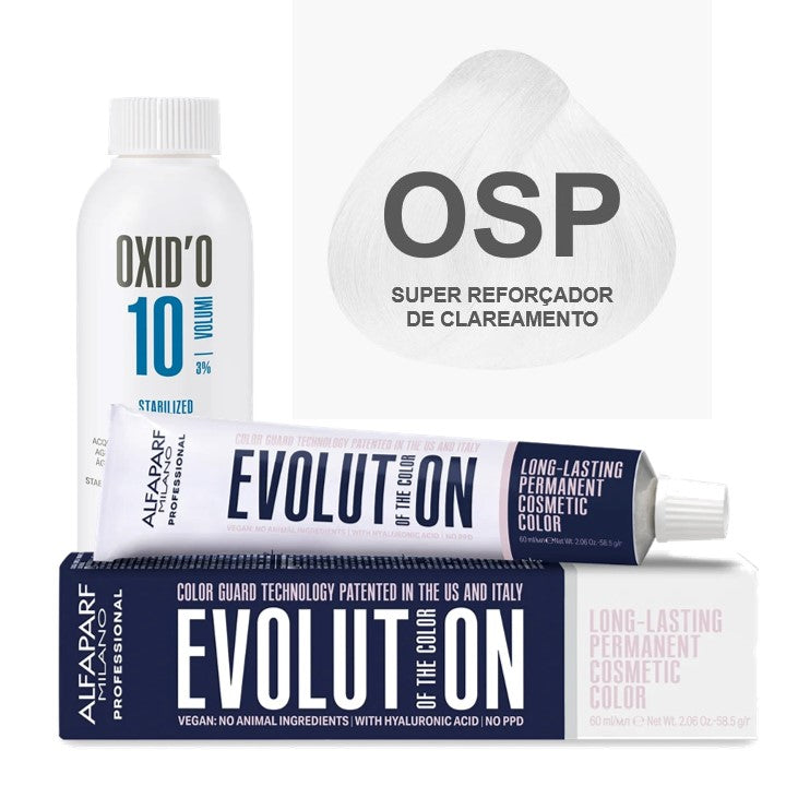 Kit Coloração Alfaparf Evolution Platinum + Ox de Sua Preferência