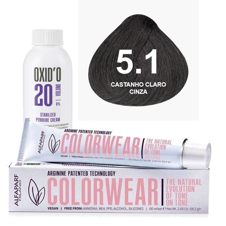Kit Tonalizante Alfaparf Color Wear Marrons Frios + Ox de Sua Preferência
