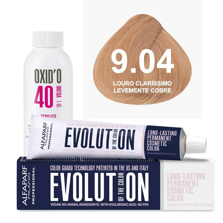Kit Coloração Alfaparf Evolution Cobre + Ox de Sua Preferência