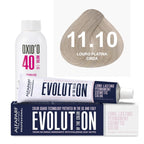 Kit Coloração Alfaparf Evolution Platinum + Ox de Sua Preferência