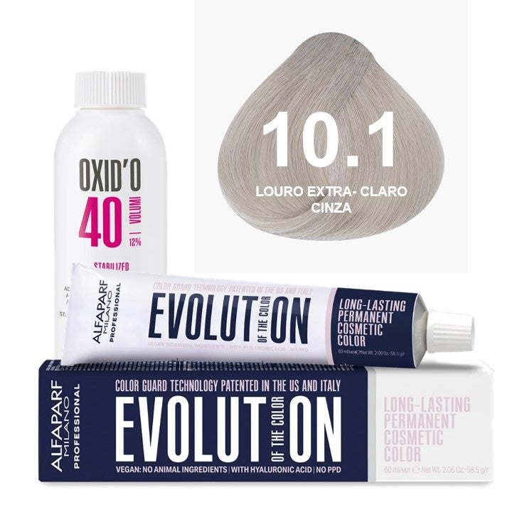 Kit Coloração Alfaparf Evolution Marrons Frios + Ox de Sua Preferência