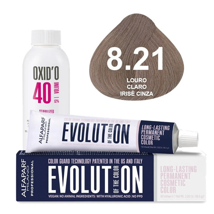 Kit Coloração Alfaparf Evolution Marrons Frios + Ox de Sua Preferência