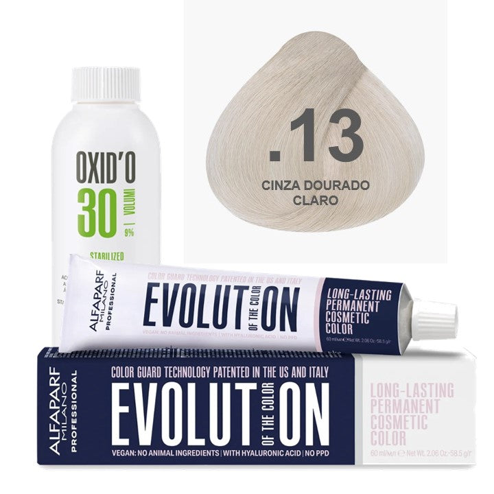 Kit Coloração Alfaparf Evolution Harmonizers + Ox de Sua Preferência