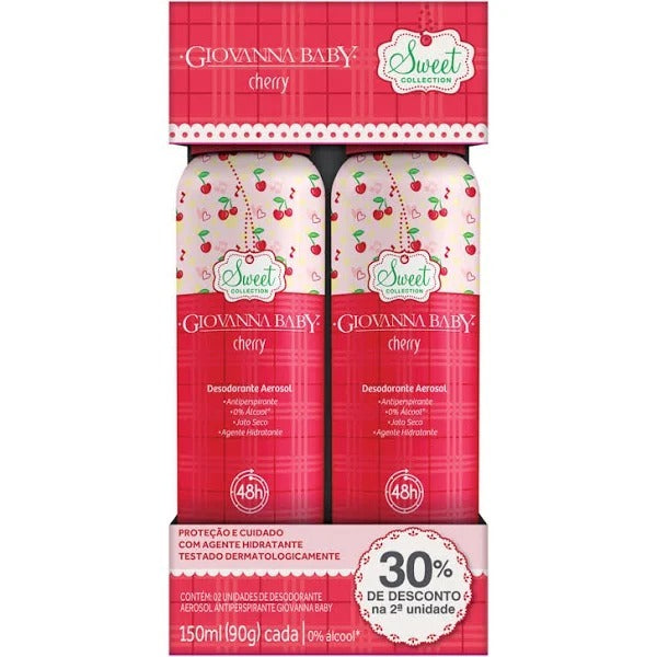 Kit Desodorante Aerosol Giovanna Baby 2 Unidades 150ml. Escolha sua Fragrância.