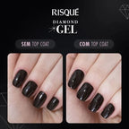 Esmalte Risqué Diamond Gel Top Coat Fixador 9,5ml —  Risque