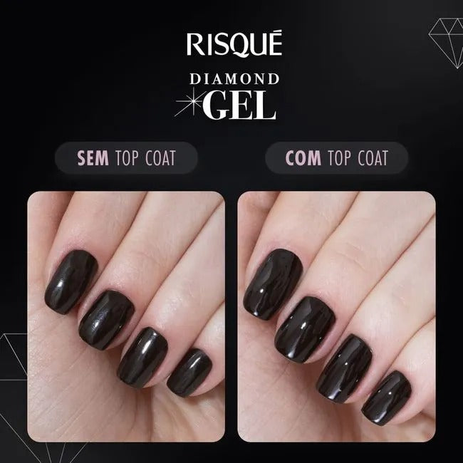 Esmalte Risqué Diamond Gel Top Coat Fixador 9,5ml —  Risque