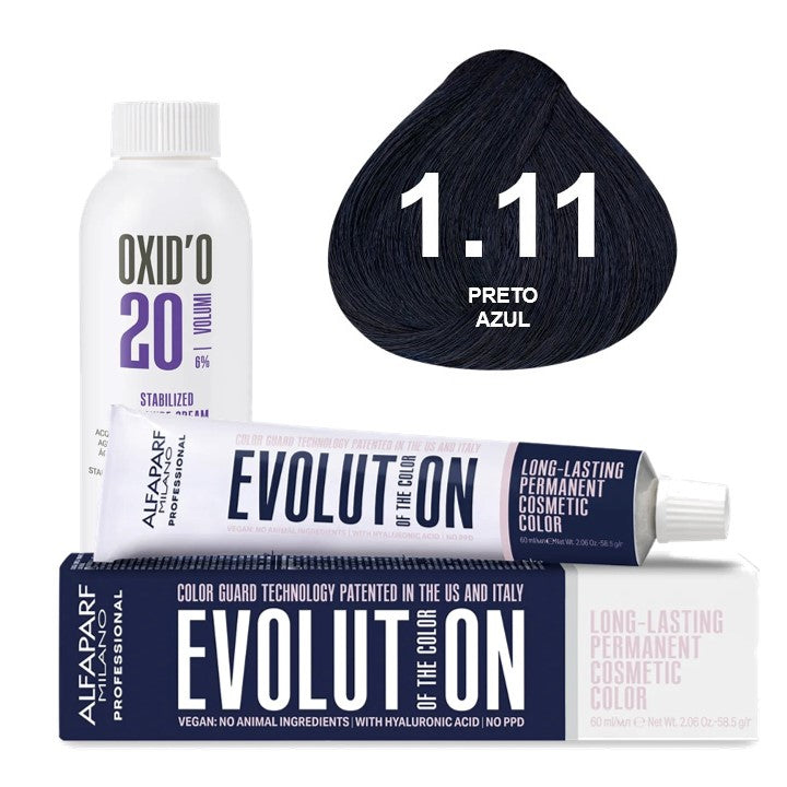 Kit Coloração Evolution Ox 20 Vol - Cor 1.11